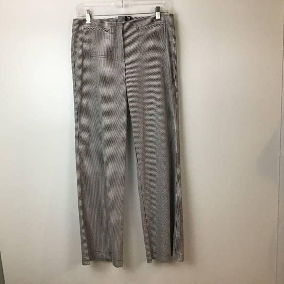 Nanette Lapore Womens Striped‎ Lace Back Pants Sz4 - Picture 1 of 8